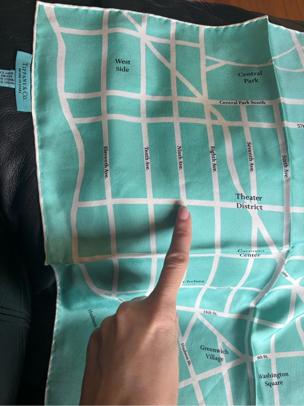 Tiffany & Co. Map Print Silk Scarf